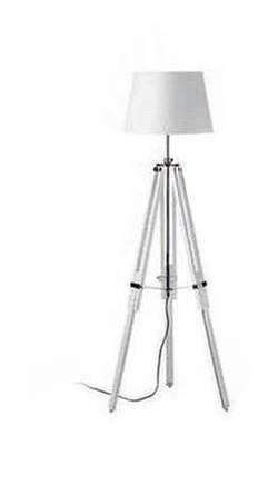 Floor Lamp with Tripod Base - White